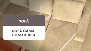 Sofá Cama com Chaise - Essência Móveis
