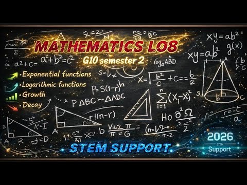 Math LO8 | Exponential & Logarithmic functions, growth & decay | Grade 10 semester 2 | STEM Support