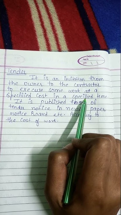 Meaning Of Tender In Commerce In Easy Language YouTube meaning-of-tender-in-commerce-in-easy-language-youtube