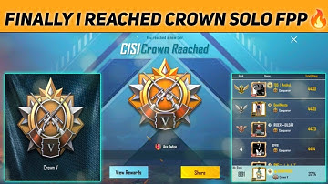 FINALLY I REACHED CROWN IN SOLO FPP 🔥🔥 SAMSUNG A3,A5,A6,A7,J2,J5,J7,S5,S6,S7,59,A10,A20,A30,A50,A70