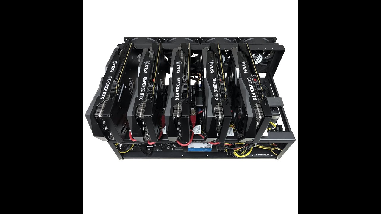 Rig Minage Plateforme Ouverte 2600W - 5 GPU RTX 4070 Ti | DIY Micro