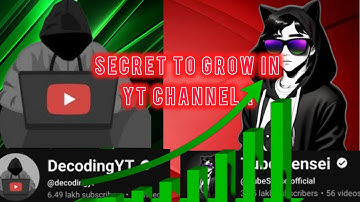 secret to grow New youtube channel l how to grow youtube channel ? @decodingyt@TubeSensei @Algrow