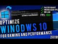 🔧How To Optimize Windows 10 For Gaming And Performance✅ | FPS Boost|Faster Loading|Updated 2019-20
