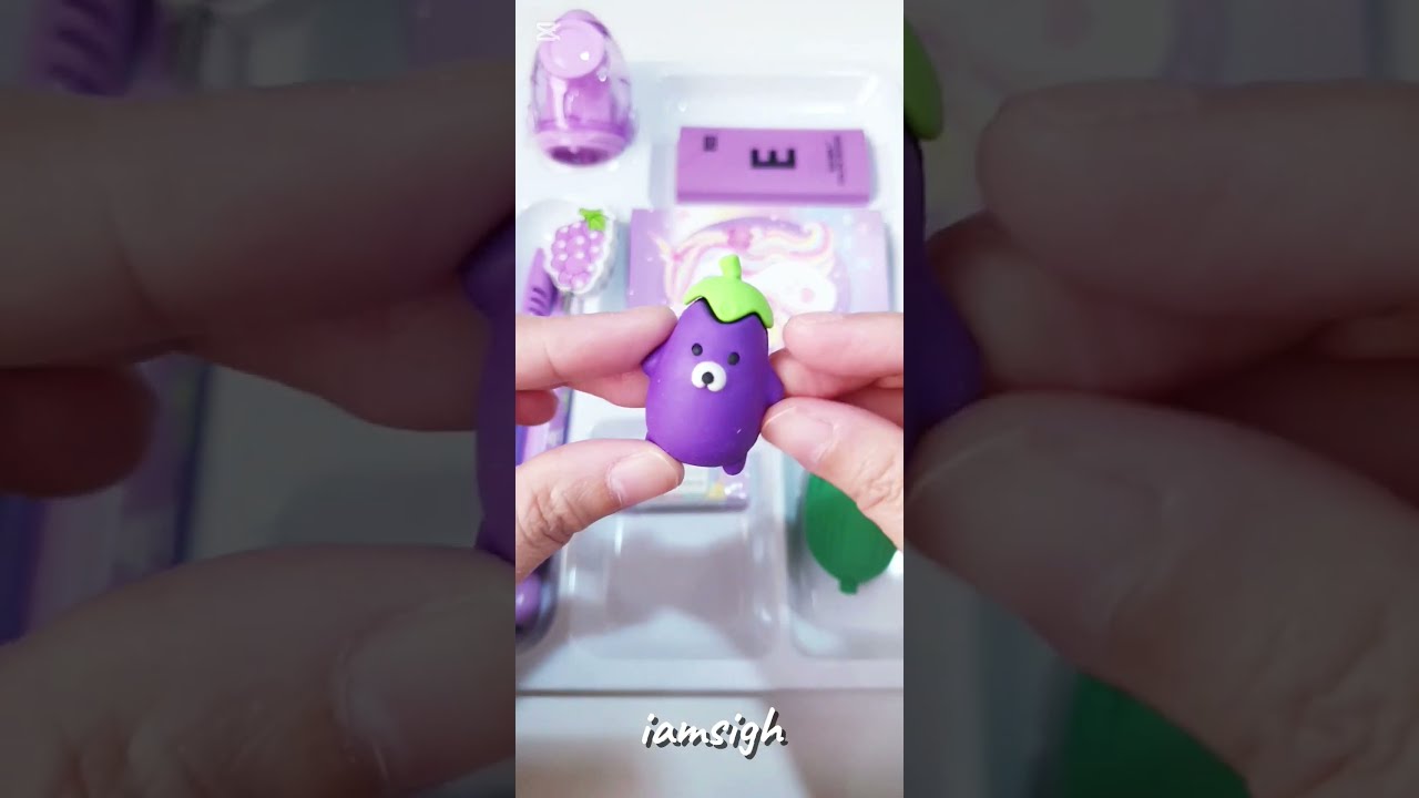 Purple Stationery Platter Eraser Unicorn Mini Notebook Sharpener Pen