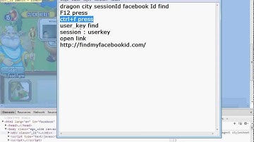 dragon city sessionId facebook Id finding