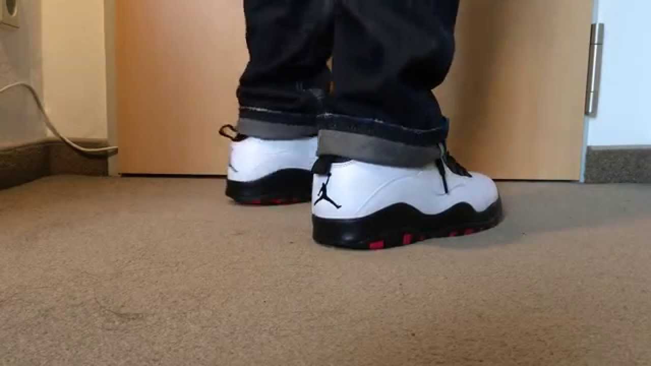 jordan 10 double nickel on feet