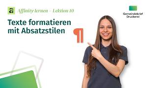 Affinity: Texte formatieren mit Absatzstilen