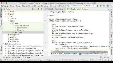 IntelliJ IDEA "Mockito code generator" Plugin  Screen Cast