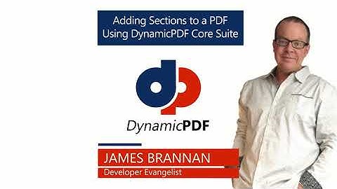 Adding Sections to a PDF - DynamicPDF