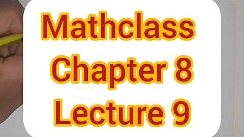 Higher Math 2nd Paper : Class XI & XII: Chapter 8: Lecture 9