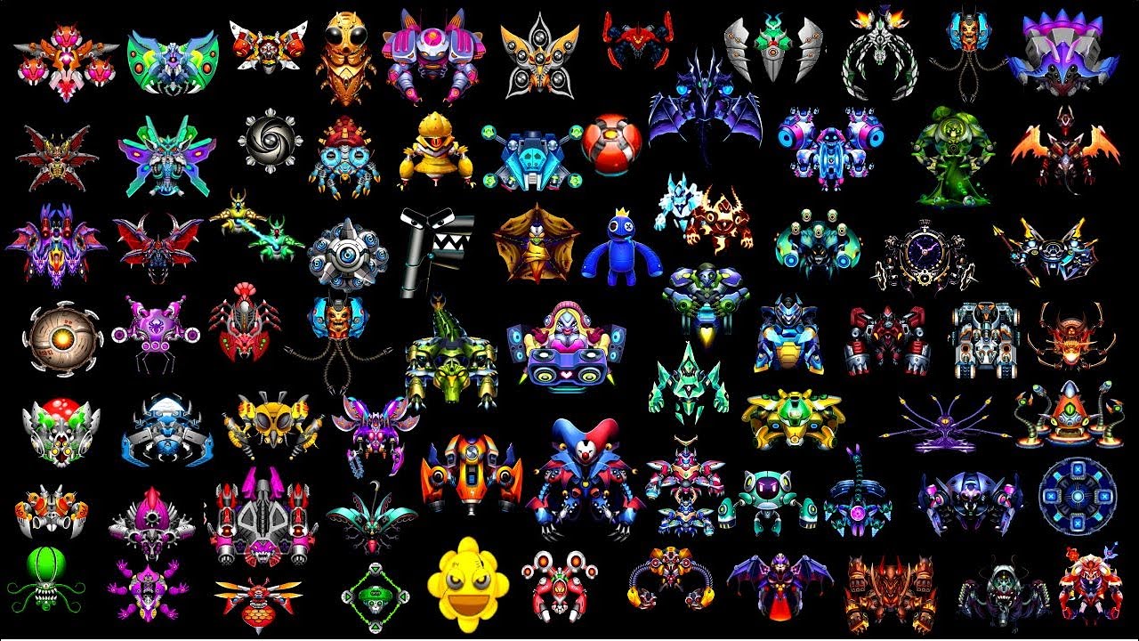 Space Shooter ( all bosses ) Fast Speed Bosses Fights 2024 ! ( Part 2)