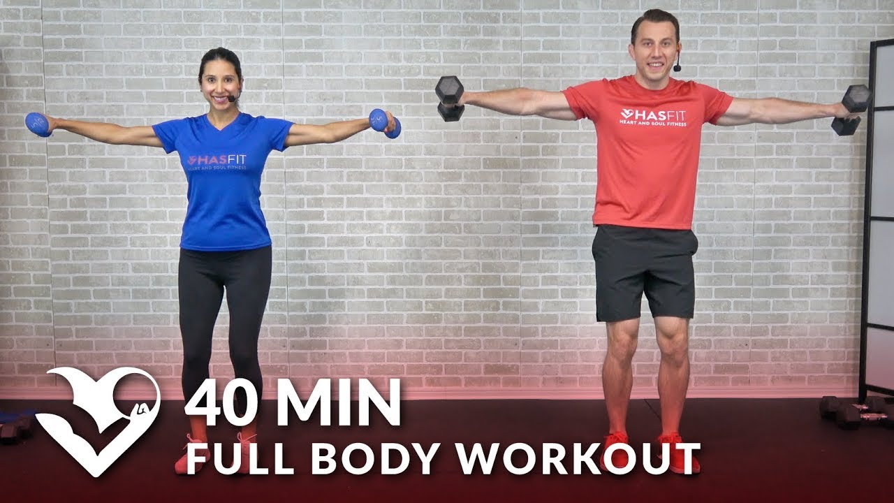 40 Min Arms and Shoulders Workout - HASfit - Free Full Length Workout  Videos and Fitness Programs