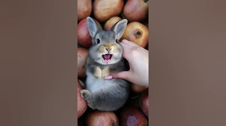 This Little Rabbit 🐇 Loves to Laugh While Being Petted Part 3 #cuterabbit #cuteanimal #cutepet
