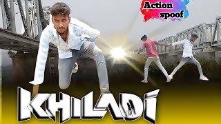 Khiladi movie|| fight scene|| Ravi Teja best action|| action spoof