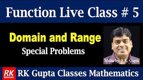 Function Live Class # 5 | Domain and range special problems