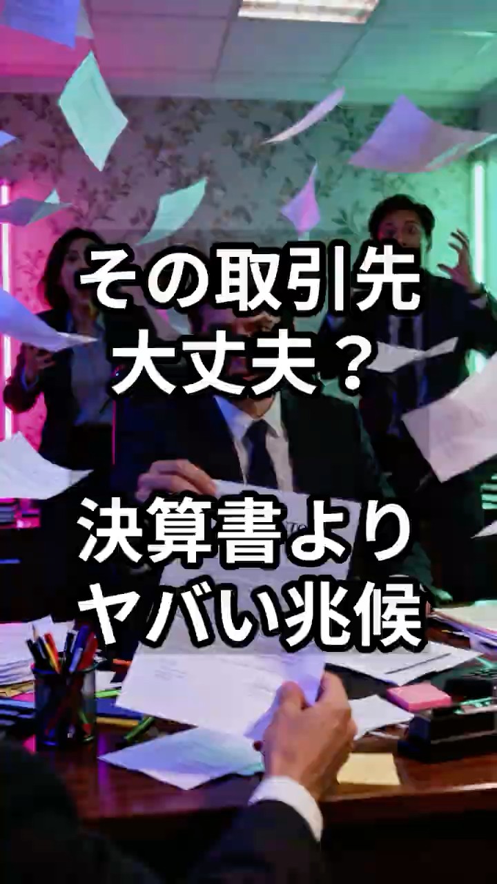 その取引先、大丈夫?決算書よりヤバい兆候