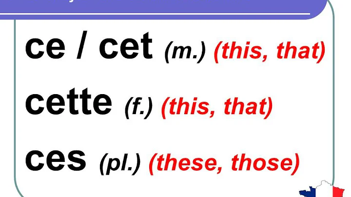 French Lesson 93 - Demonstrative Adjectives THIS T...