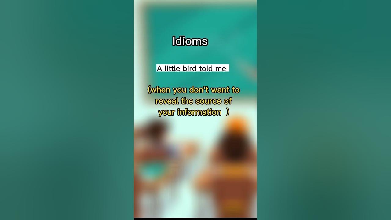 A little bird told me|| idioms || linguawisha #shorts #englishspeaking #english #idioms