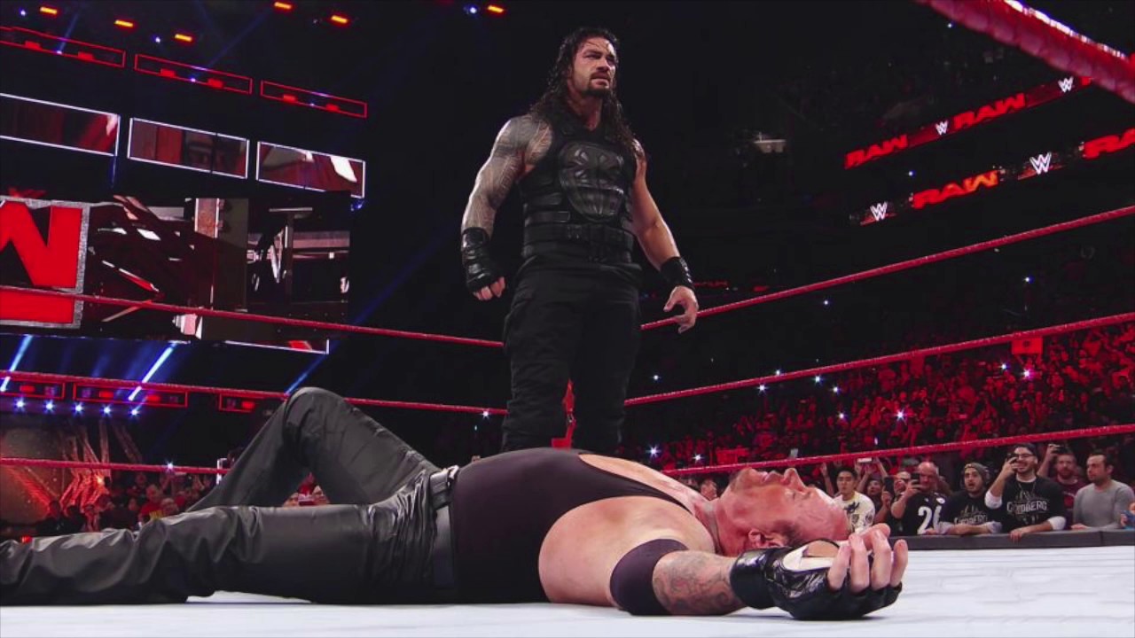 ROMAN REIGNS TAKES OUT THE UNDERTAKER Raw, March 20, 2017 YouTube