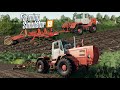 FS19 Timelapse #52 Полевые работы на тракторе Т-150К, распахивание поля Wola Brudnowska