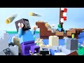 LEGO Minecraft Pirate Ship Attack STOP MOTION LEGO Minecraft: Steve's House Build | Billy Bricks