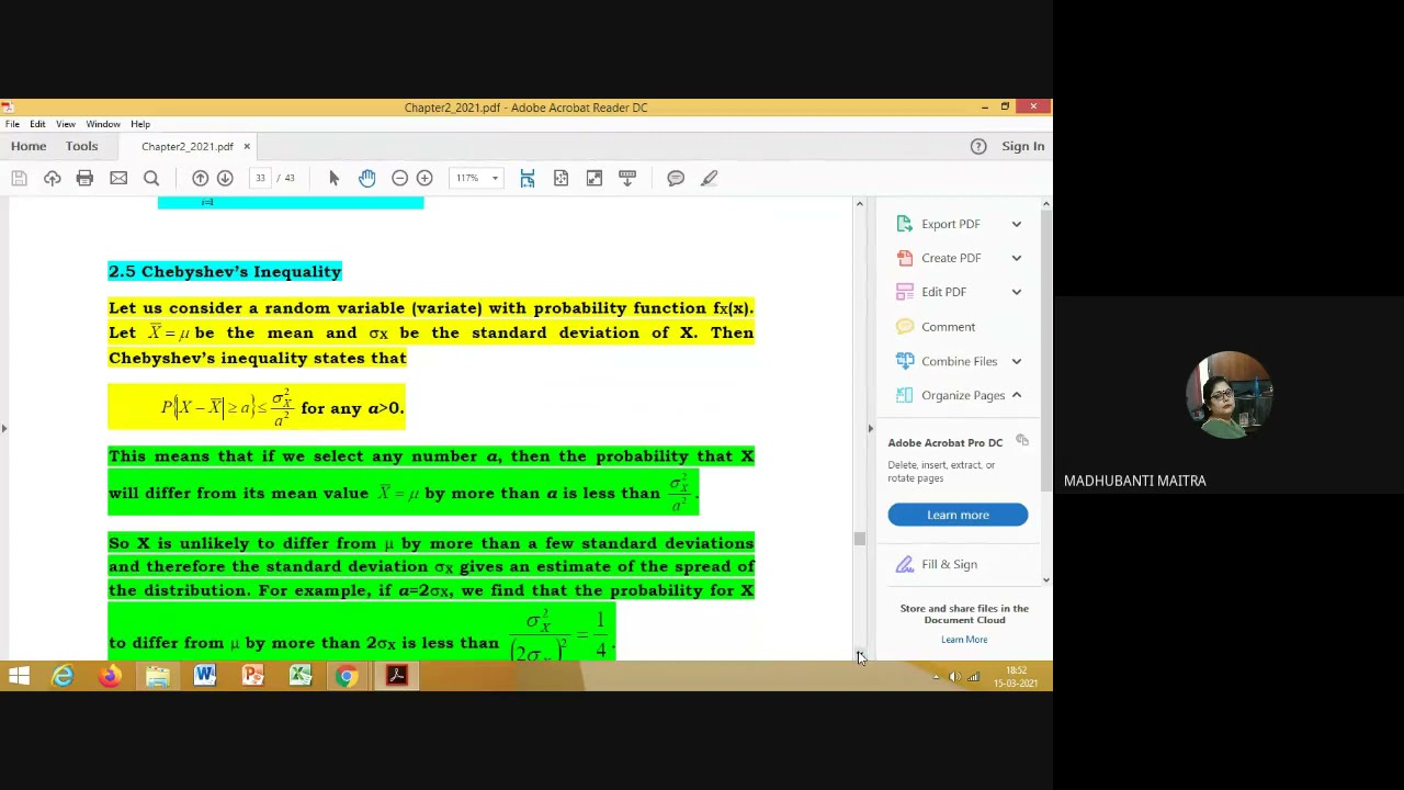 Chapter 2 Operations on R V Part III 15th March 2021