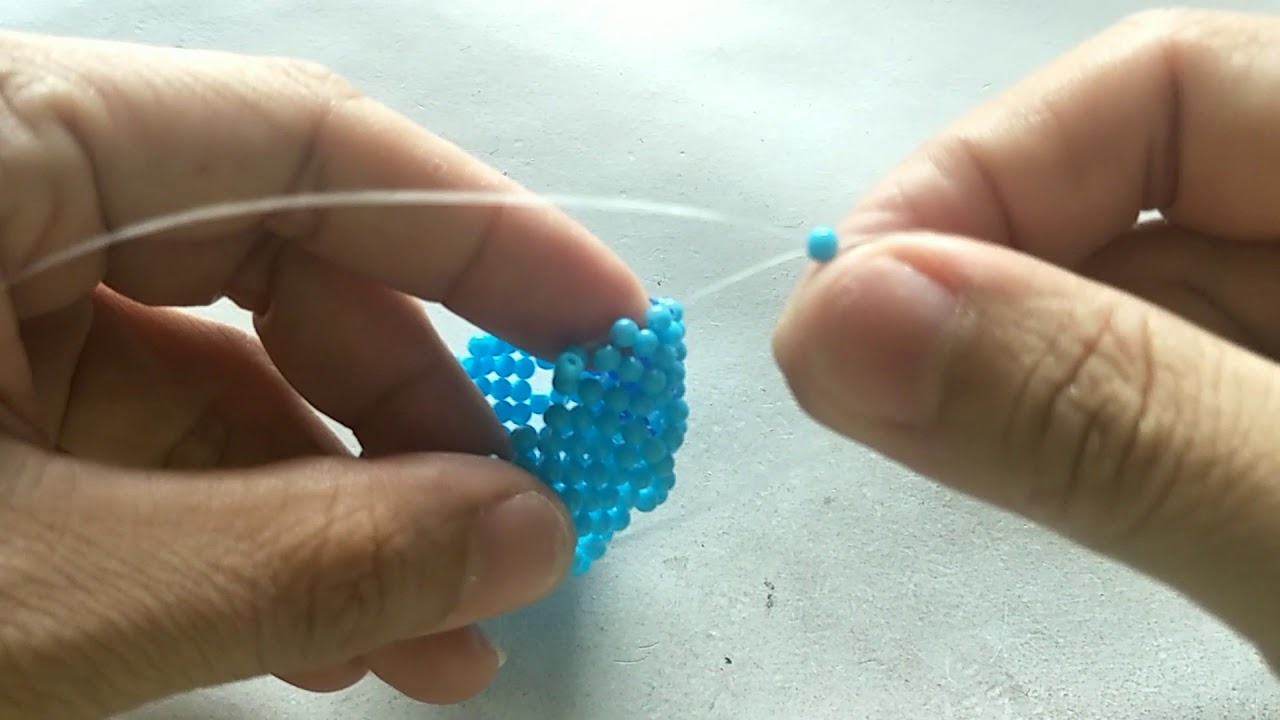 How to make beads stitch part 2/5, art and craft beads,  keychain,  micangas paso