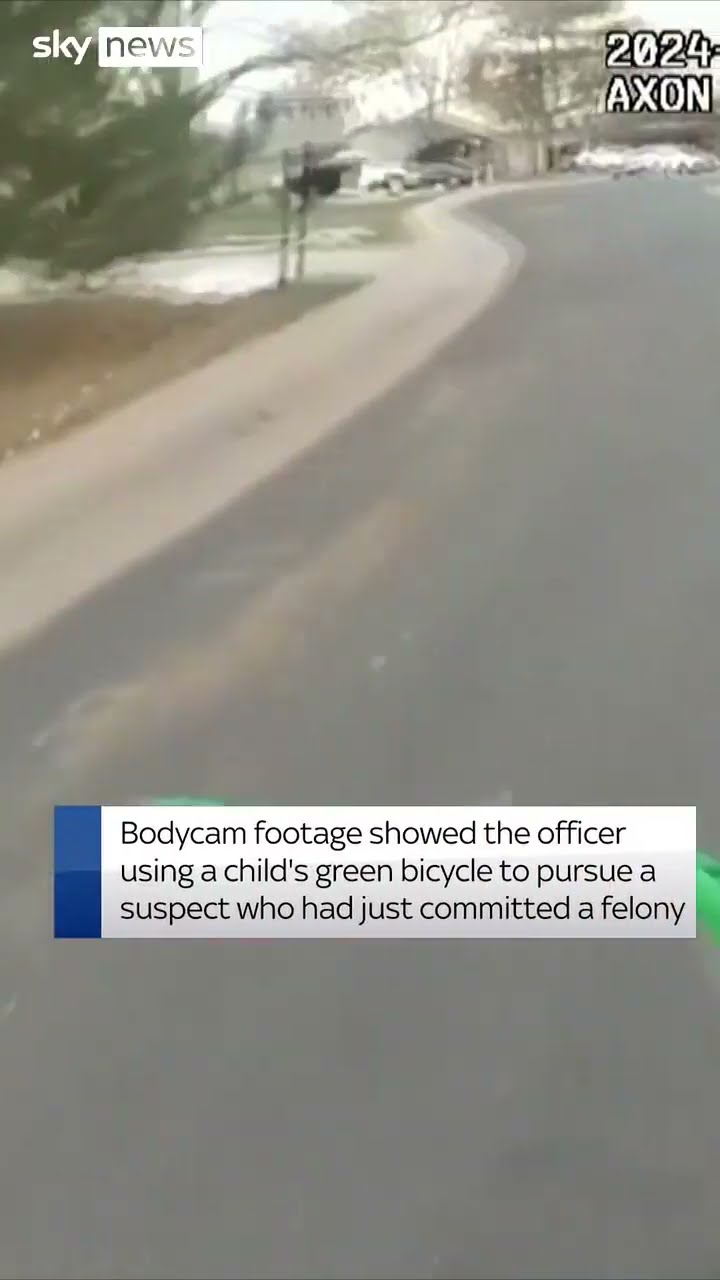 Officer uses child's bicycle in police pursuit