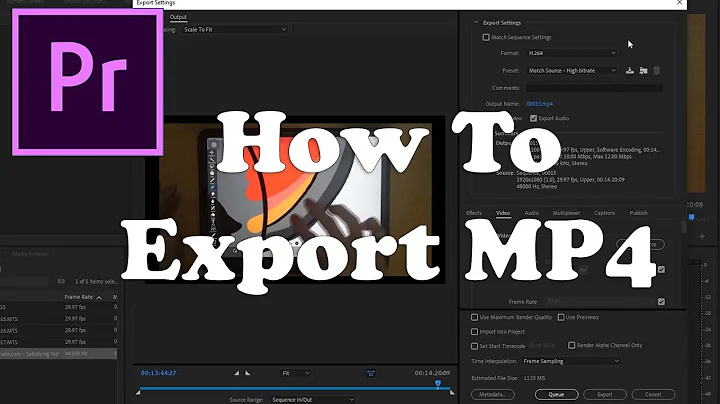 Adobe Premier Pro: How to Export MP4