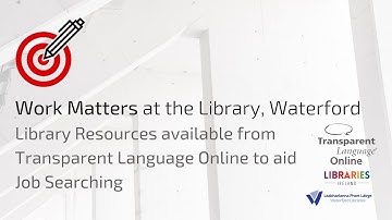 Job Searching Library Resources  - Transparent Language Online