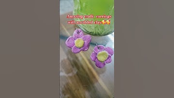 Earrings from clay#crafts#shortsvideo#ytshorts