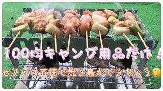 【100均アイテム】道具費用600円✨！お家で炭火焼き鳥してたらまさかの結末、、