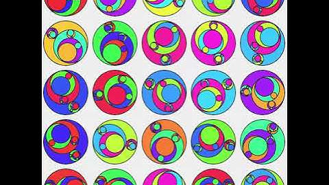 Recursive circle. Draw by openFrameworks