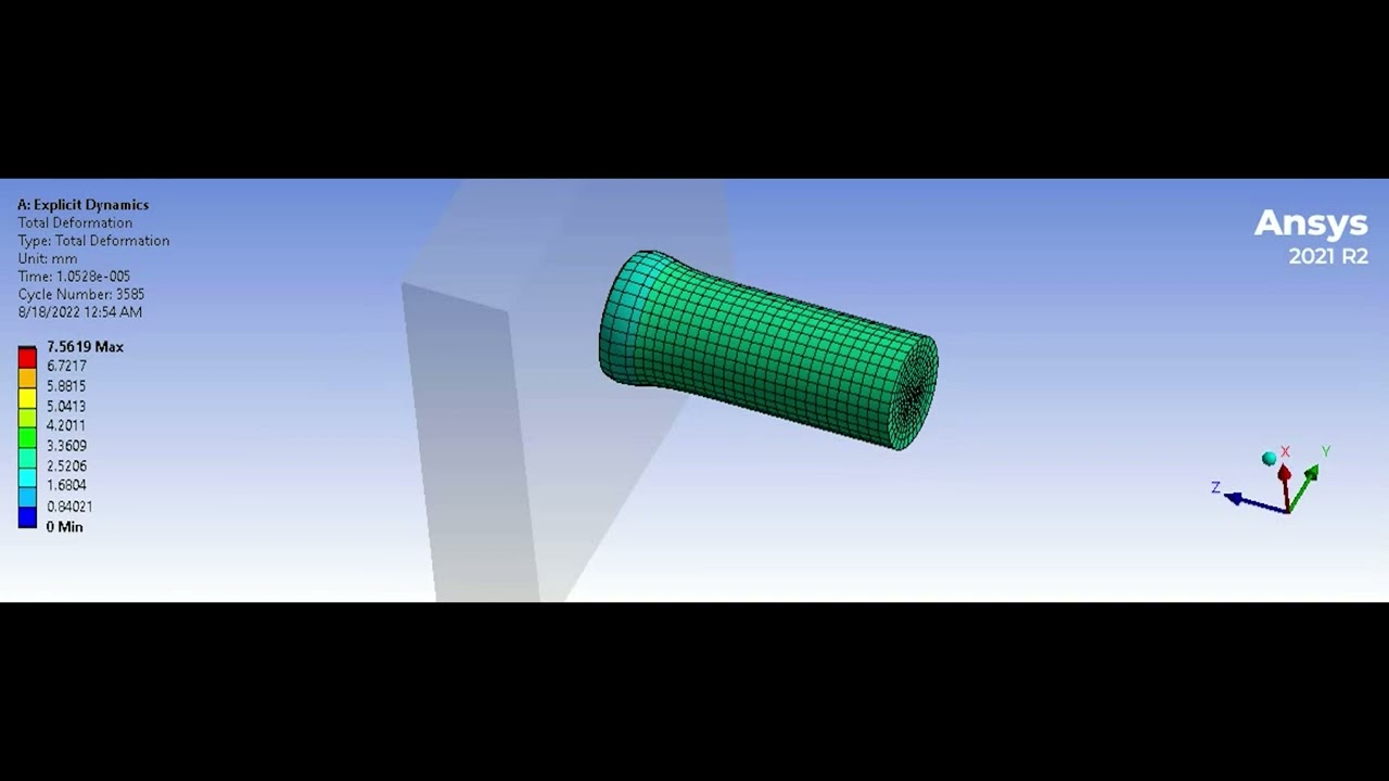 Simulation of impact test on ansys YouTube