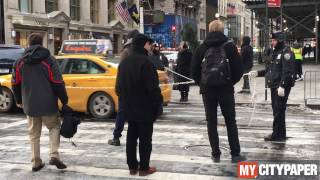 NYPD Cold - New York's finest securing sidewalks near Trump Tower by My City Paper 185 views 7 years ago 51 seconds