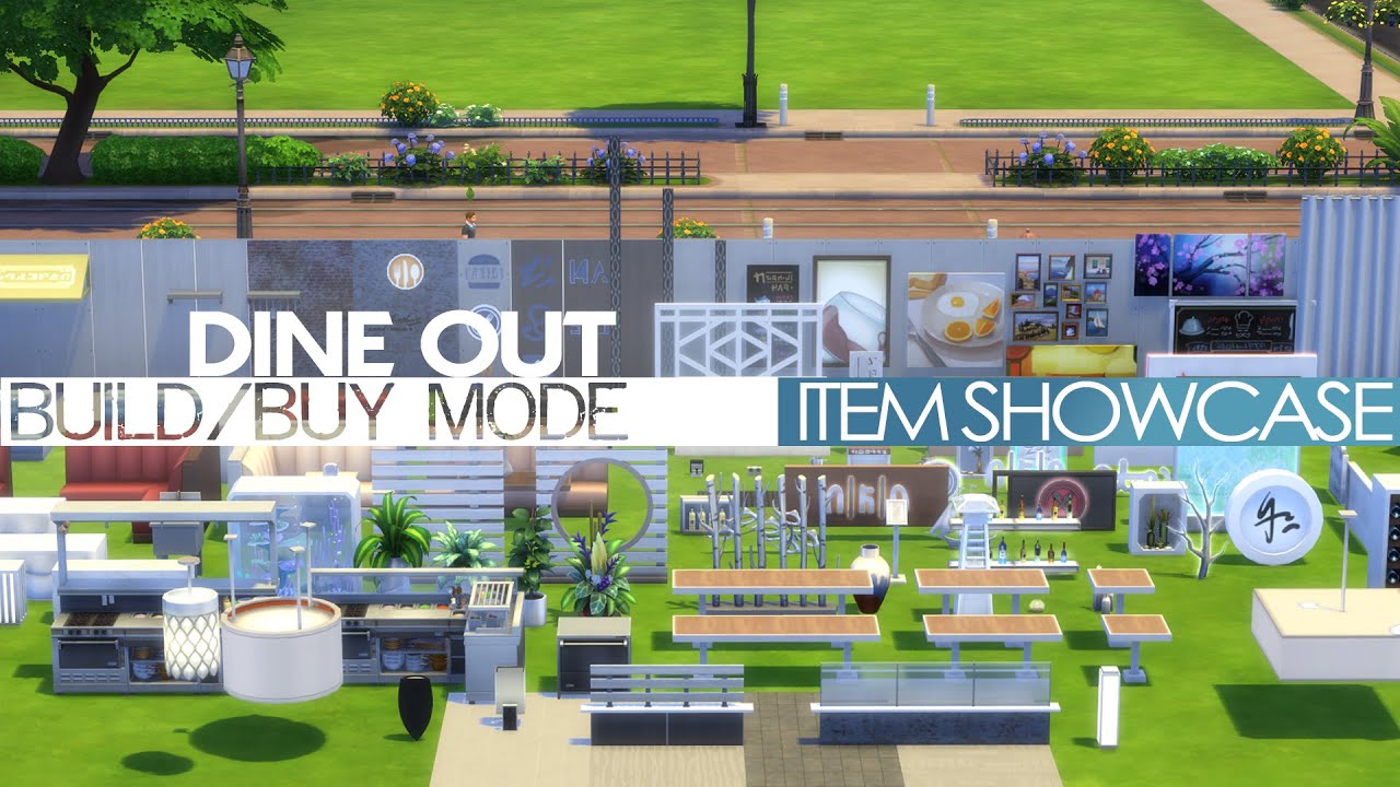 The Sims 4 Dine Out - Build/Buy mode item showcase - YouTube