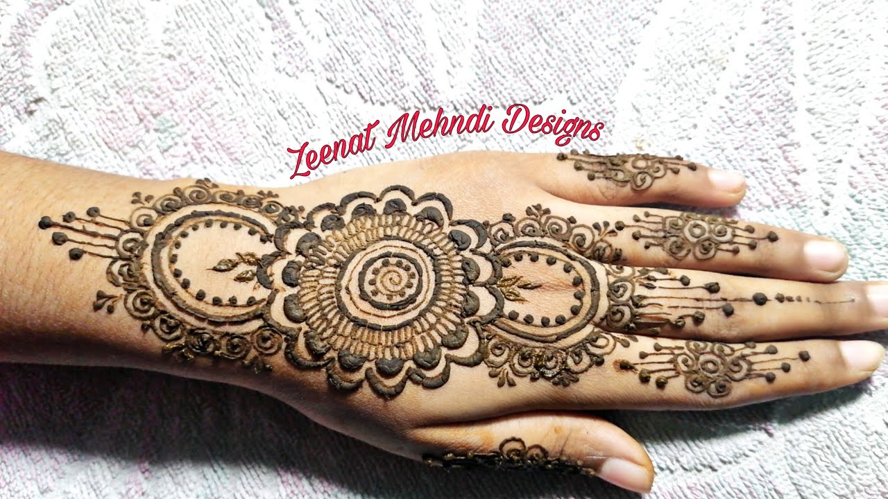 Latest Arabic Mehndi Design for Back Hand 2020|| Zeenat Mehndi Designs ...