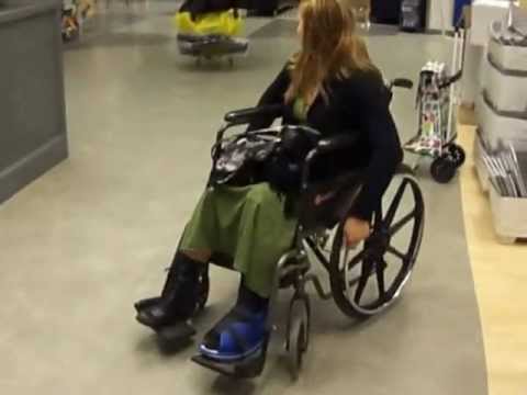 Short leg cast and wheelchair - YouTube