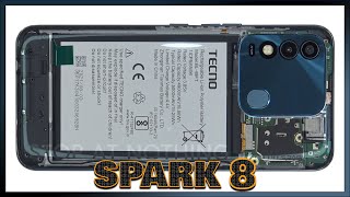 مراجعة فيديو لإصلاح وتفكيك Tecno Spark 8