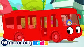 Wheels on the Bus - Sing Along | Nursery Rhymes for Kids | Moonbug Kids Literacy | @Morphle