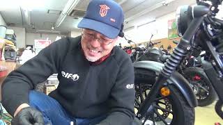 レブル　納車整備をしながらの話