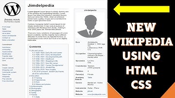 New Wikipedia Using Html And CSS