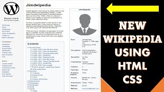 Celebrity New Wikipedia Using Html And CSS Wealth