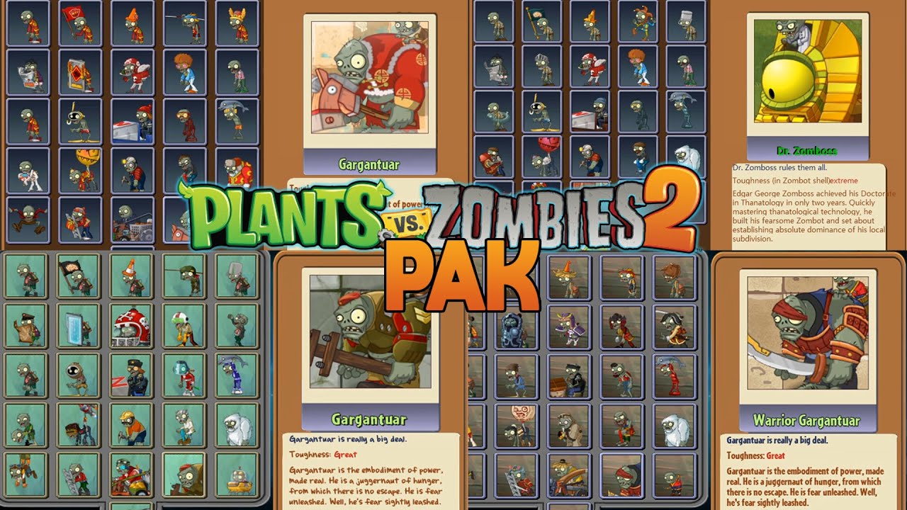 Plants Vs Zombies 2 Zombie Almanac