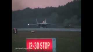 Amazing Takeoff With Full Afterburner. Hungarian Air Force Mig-29A