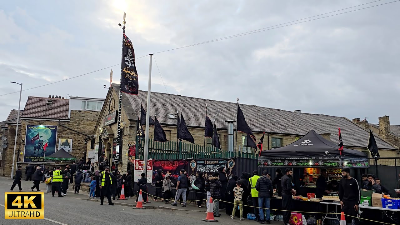 Hussainia Islamic Mission Bradford, UK 9th Muharram 1446/2024 |4K Cinematography | Timeless Clicks