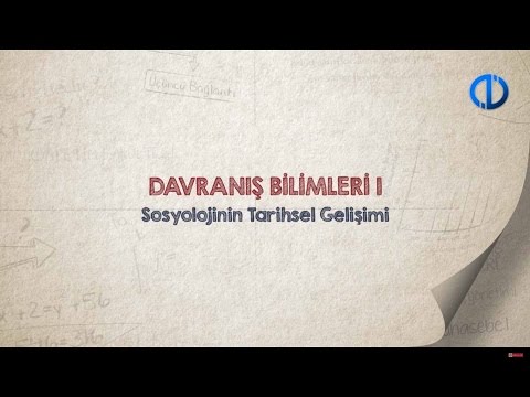 DAVRANIŞ BİLİMLERİ I - Ünite 2 Konu Anlatımı 1