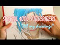 SPECIAL 1000 SUBS | All my drawings since 2013