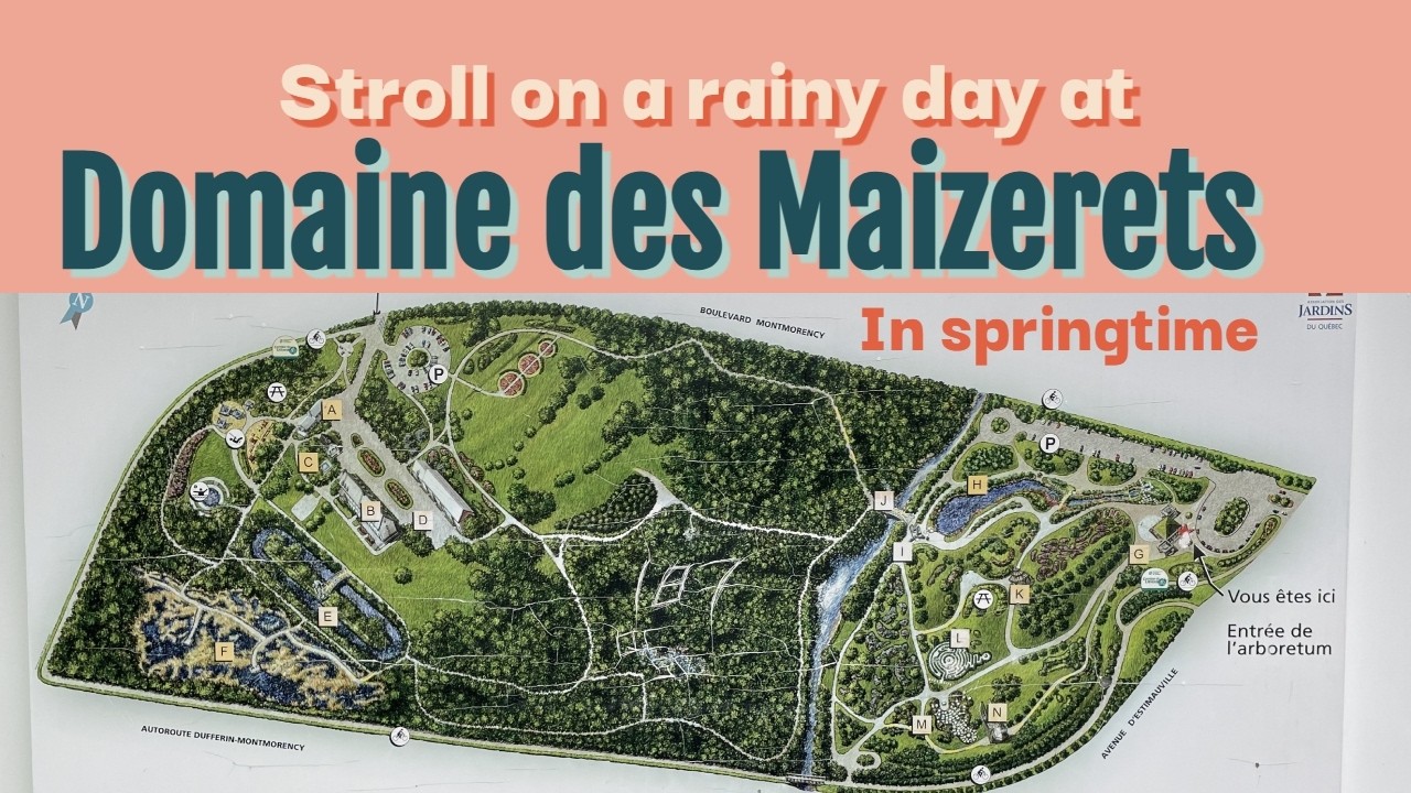 Walk at Domaine de Maizerets in Quebec city in the rain