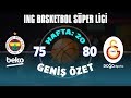 BSL 20. Hafta Geniş Özet | Fenerbahçe Beko 75-80 Galatasaray Doğa Sigorta